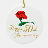 Happy 50Th Anniversary Ceramic Ornament