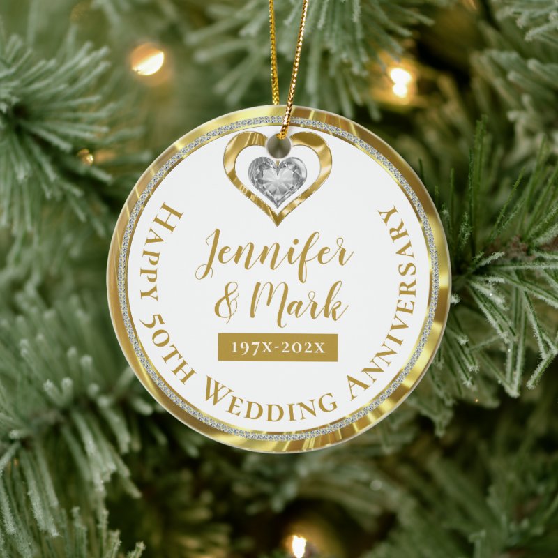 Happy 50Th Wedding Anniversary Ornament