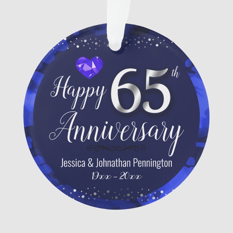 Happy 65Th Wedding Anniversary Ornament