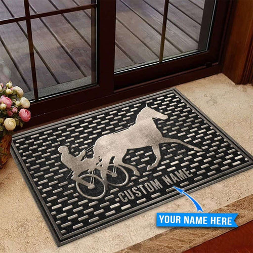 Harness Racing Personalized Custom Name Doormat Welcome Mat