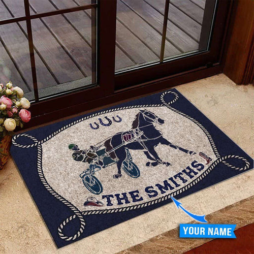 Harness Racing Personalized Custom Name Doormat Welcome Mat