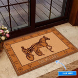 Harness Racing Personalized Custom Name Doormat Welcome Mat