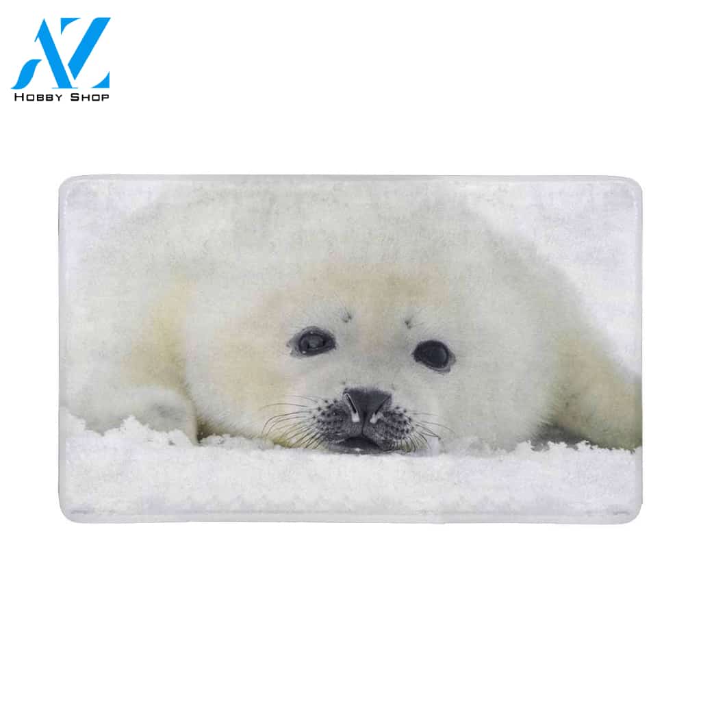 Harp Seal Pups Funny Animal Doormat Indoor and Outdoor Doormat Welcome Mat House Warming Gift Home Decor Funny Doormat Gift Idea