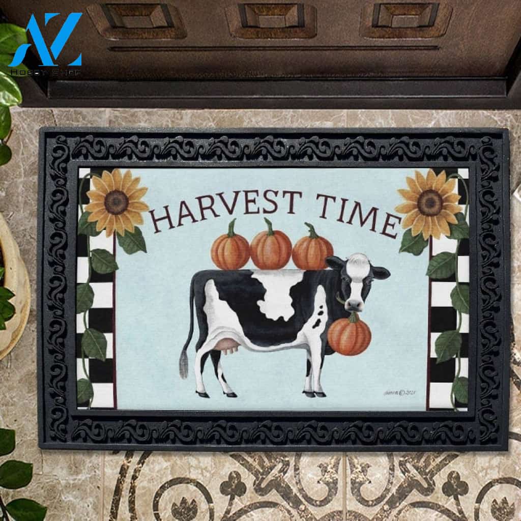 Harvest Time Cow Doormat - 18