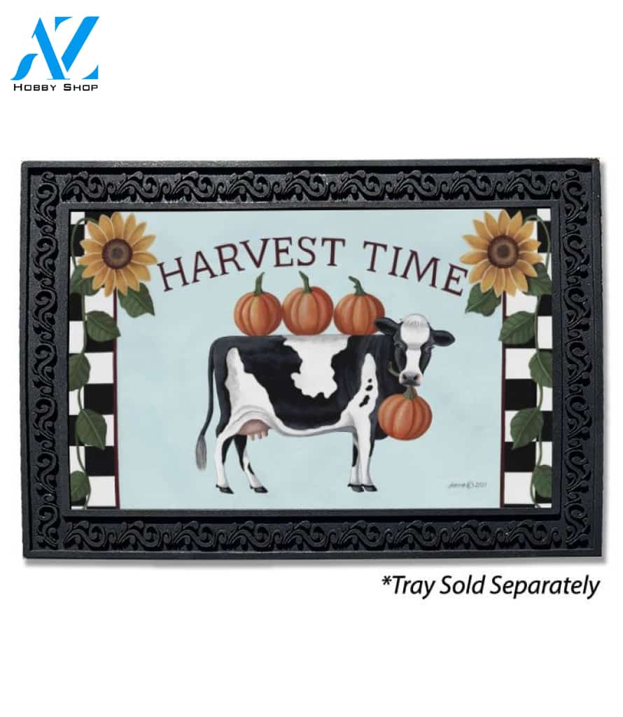 Harvest Time Cow Doormat - 18" x 30"