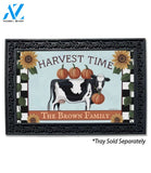 Harvest Time Cow Personalized Doormat - 18" x 30"