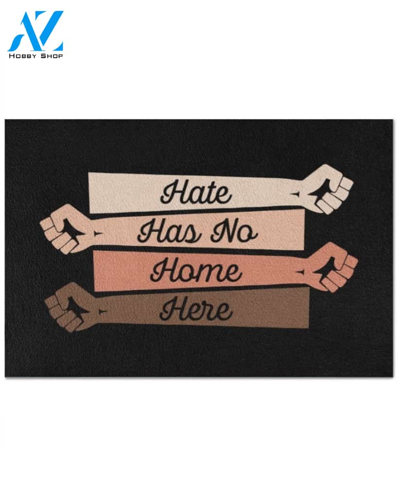 Hate - Has No - Home - Here Black Pride Indoor And Outdoor Doormat Warm House Gift Welcome Mat Gift For Friend Family