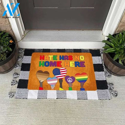 Hate Has No Home Here Doormat, Kindness Doormat, LGBT Doormat, Front Door Mat, Welcome Mat, Funny Doormat, Housewarming Gift