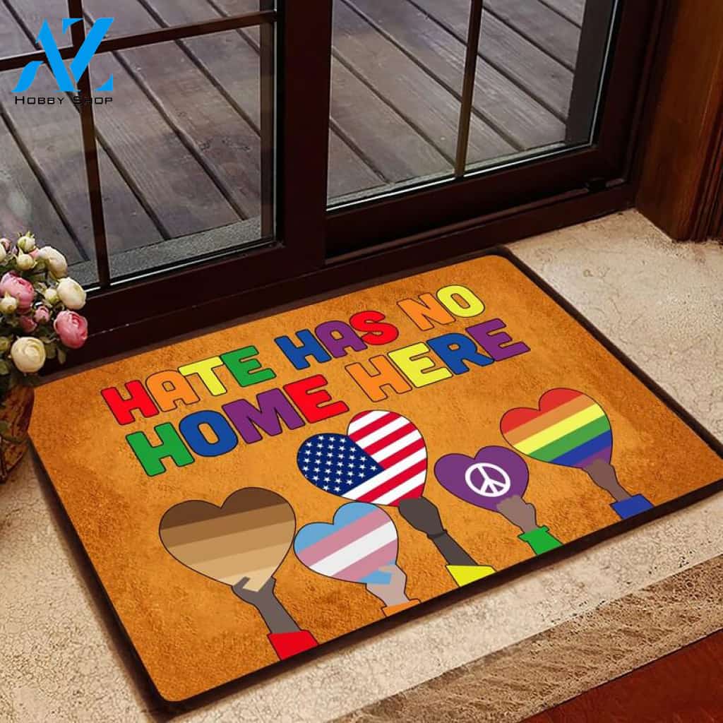 Hate Has No Home Here Doormat, Kindness Doormat, LGBT Doormat, Front Door Mat