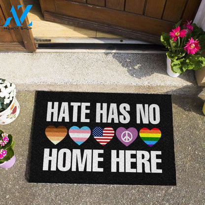 Hate Has No Home Here Doormat, Kindness Doormat, BLM, LGBT Doormat, Front Door Mat, Welcome Mat, Funny Doormat, Housewarming Gift
