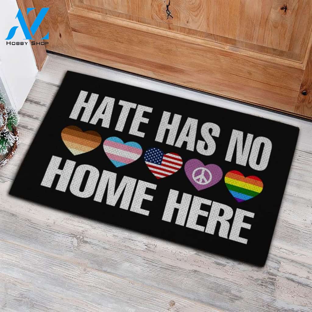 Hate Has No Home Here Doormat, Kindness Doormat, BLM, LGBT Doormat, Front Door Mat, Welcome Mat, Funny Doormat, Housewarming Gift