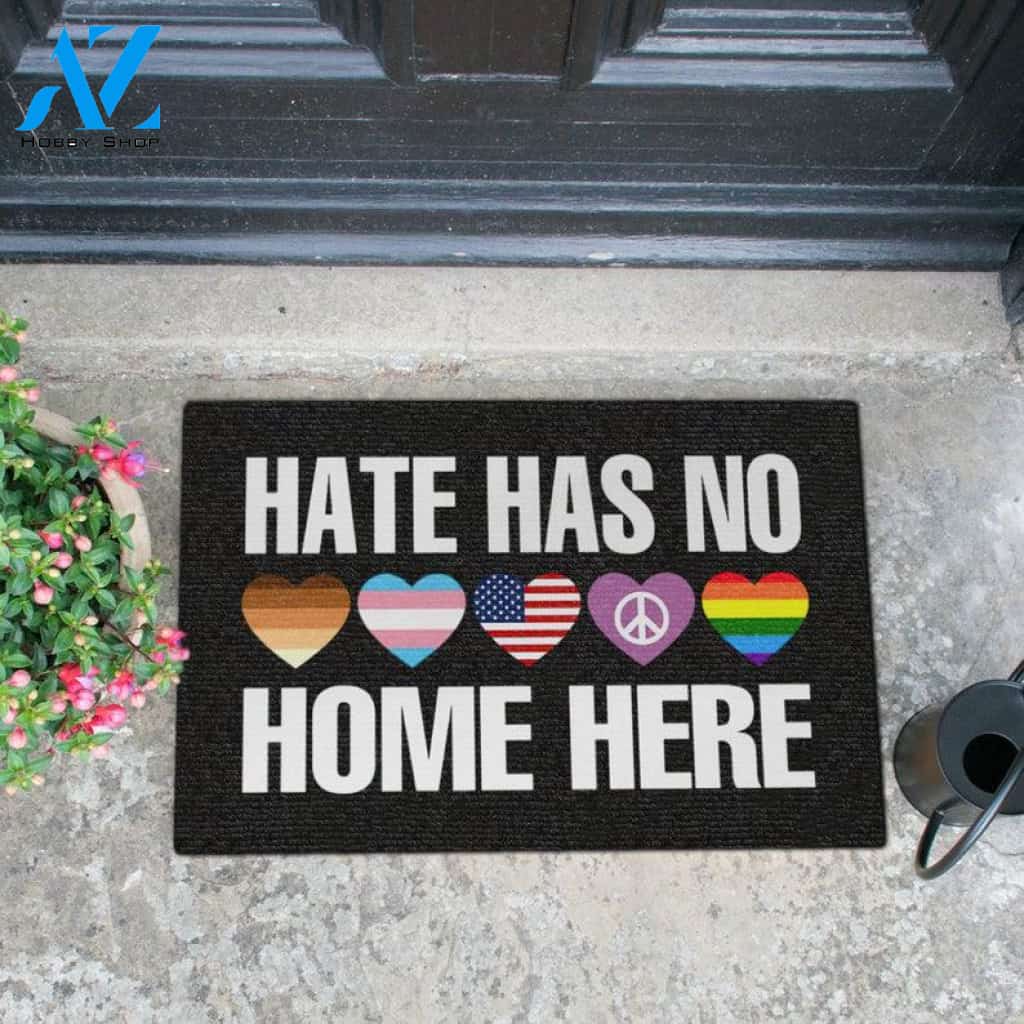 Hate Has No Home Here Doormat, Kindness Doormat, BLM, LGBT Doormat, Front Door Mat, Welcome Mat, Funny Doormat, Housewarming Gift