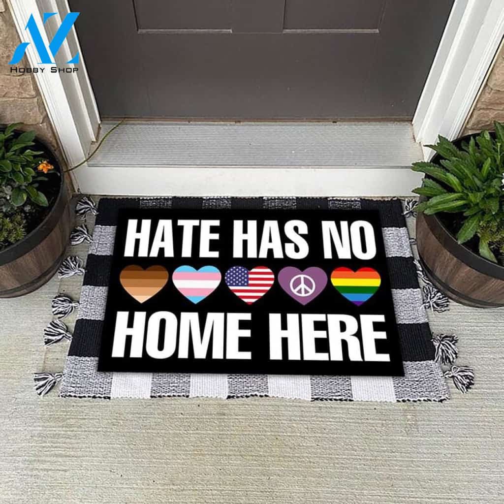 Hate Has No Home Here Doormat, Kindness Doormat, BLM, LGBT Doormat