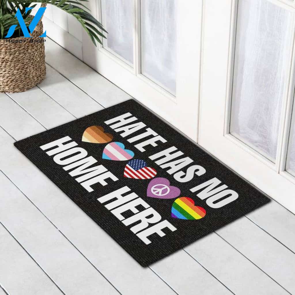 Hate Has No Home Here Doormat, Kindness Doormat, BLM, LGBT Doormat, Front Door Mat, Welcome Mat, Funny Doormat, Housewarming Gift