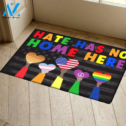 Hate Has No Home Here Doormat, LGBT Doormat, Peace Doormat, Black Lives Matter, Inclusion & Kindness Doormat, Welcome Doormat, Home Decor