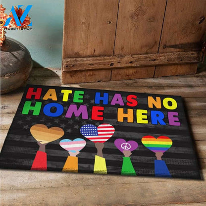 Hate Has No Home Here Doormat, LGBT Doormat, Peace Doormat, Black Lives Matter, Inclusion & Kindness Doormat, Welcome Doormat, Home Decor