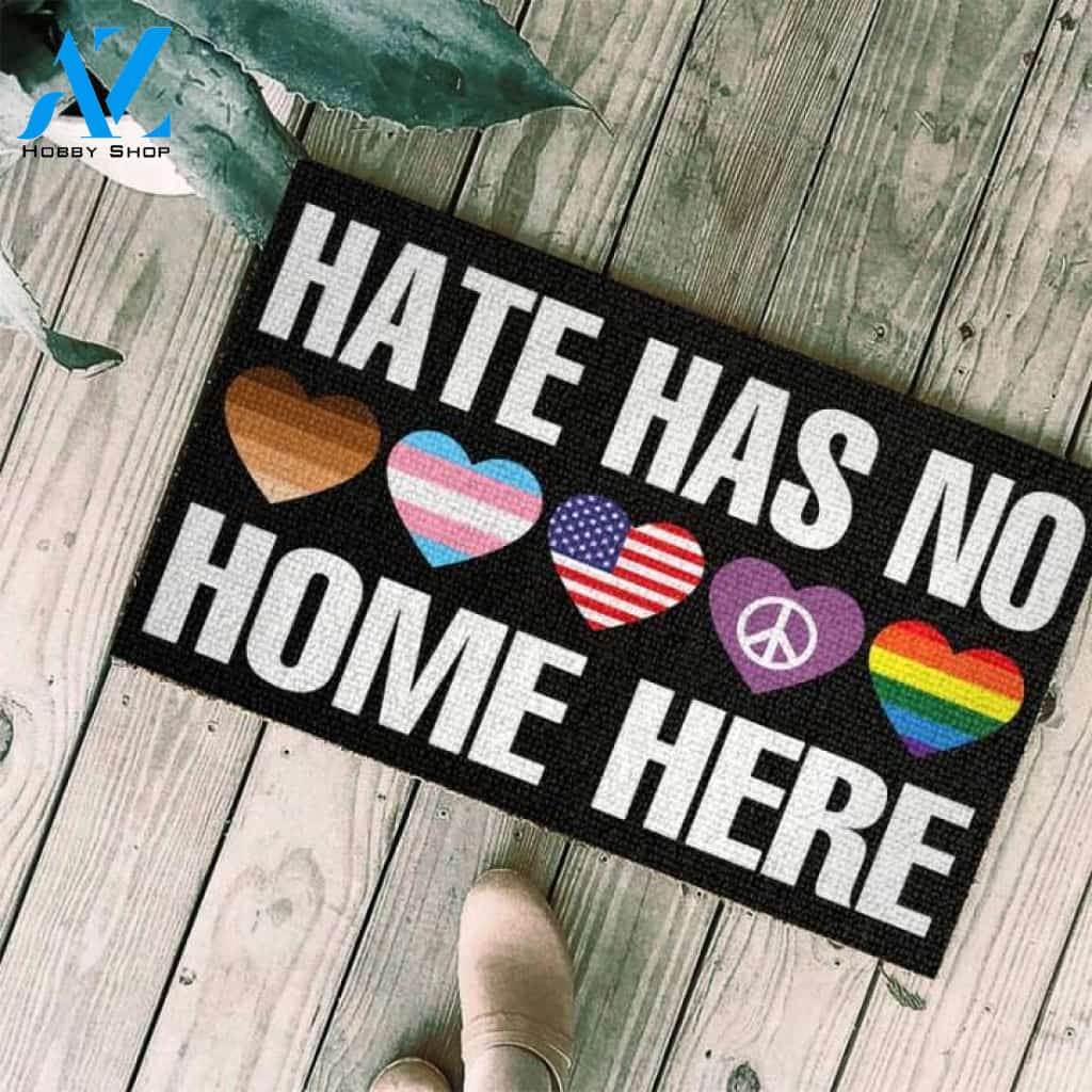 Hate has no home here Doormat | Welcome Mat | House Warming Gift