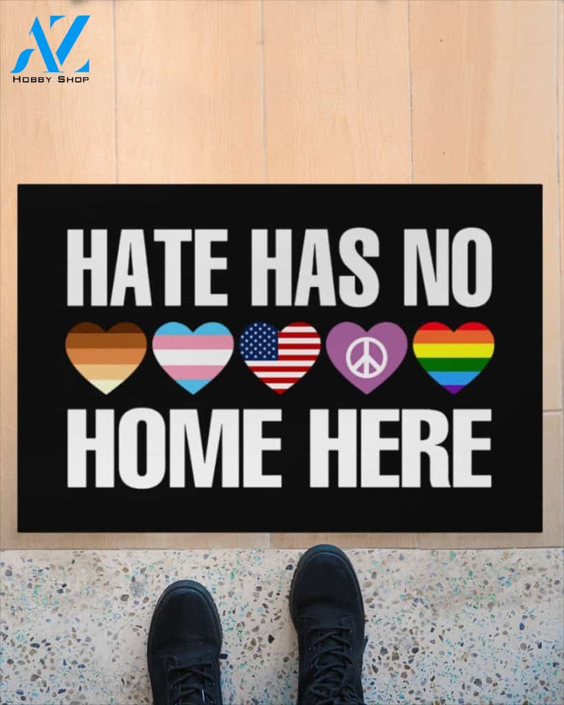 Hate Has No Home Here Doormat | Welcome Mat | House Warming Gift