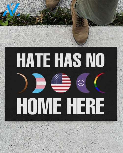 Hate Has No Home Here Moon Doormat | Welcome Mat | House Warming Gift