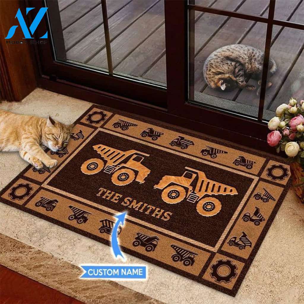 Haul Truck Basic Brown Custom Doormat | Welcome Mat | House Warming Gift