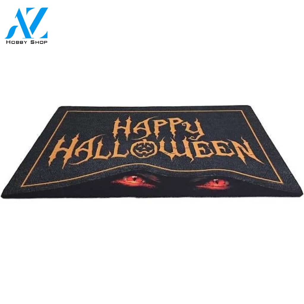 Haunted Mirage Demon Eyes Halloween Doormat Indoor and Outdoor Mat Entrance Rug Funny Home Decor Closing Gift Gift for Friend Family Gift Idea
