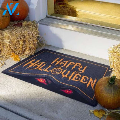 Haunted Mirage Demon Eyes Halloween Doormat Indoor and Outdoor Mat Entrance Rug Funny Home Decor Closing Gift Gift for Friend Family Gift Idea