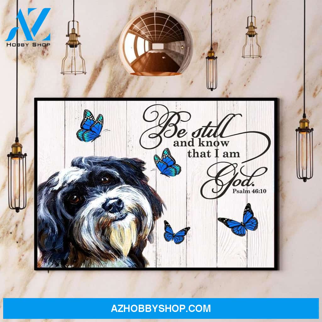 Havanese Butterfly Be Still And Know That I Am God Canvas And Poster, Wall Decor Visual Art