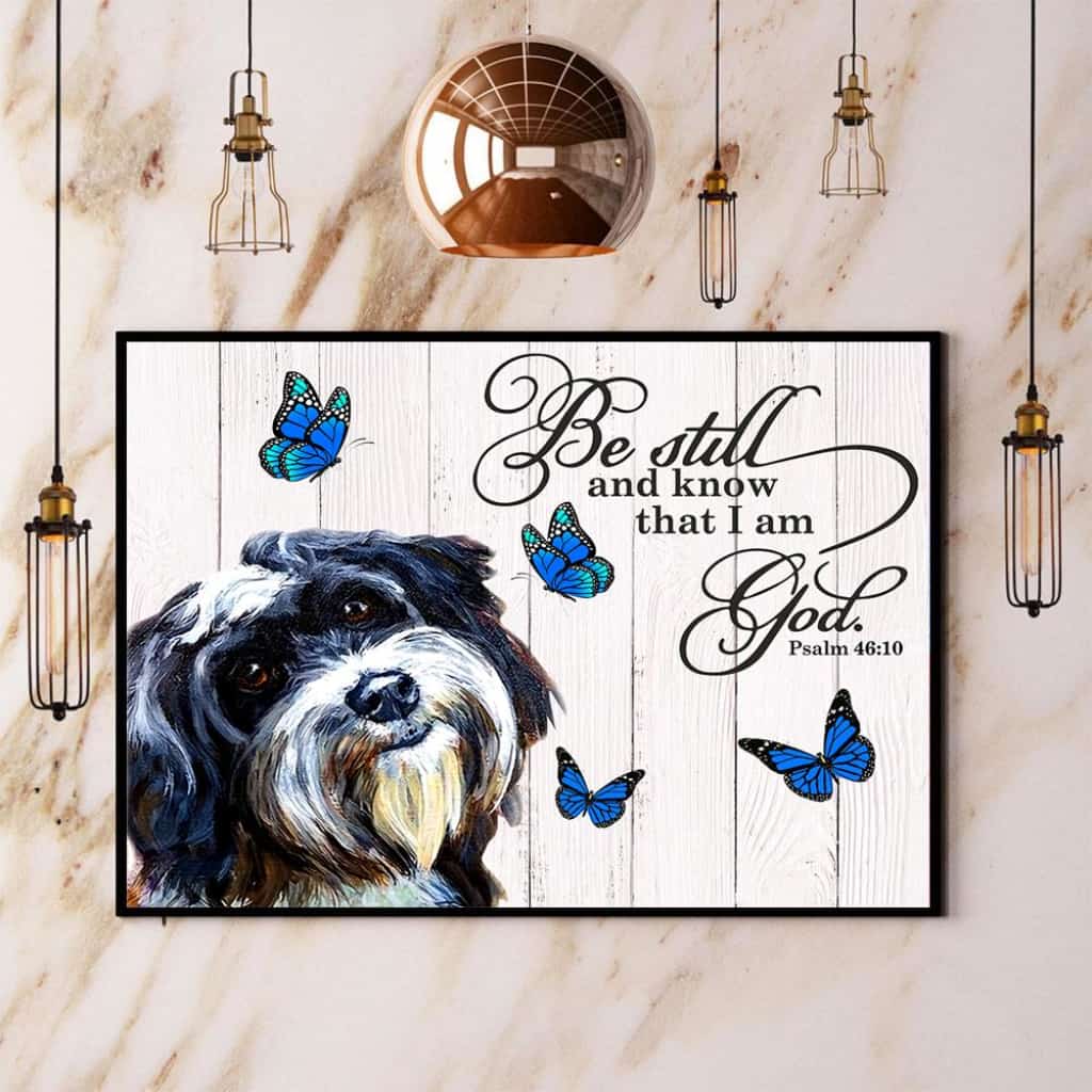 Havanese Butterfly Be Still And Know That I Am God Paper Poster No Frame Matte Canvas Wall Decor