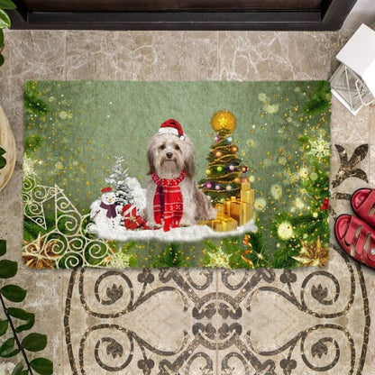 Havanese Merry Christmas Doormat