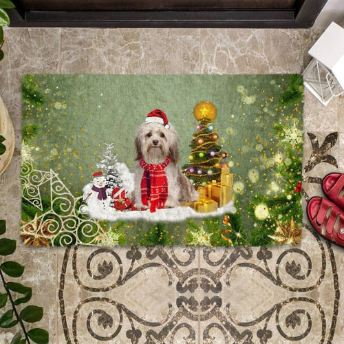 Havanese Merry Christmas Doormat