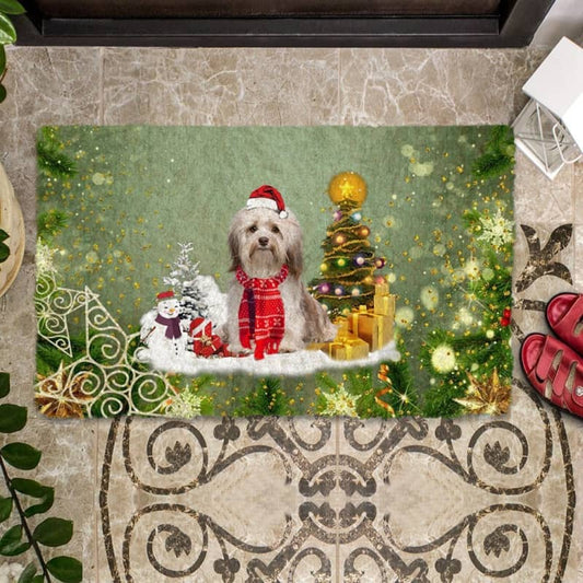 Havanese Merry Christmas Doormat