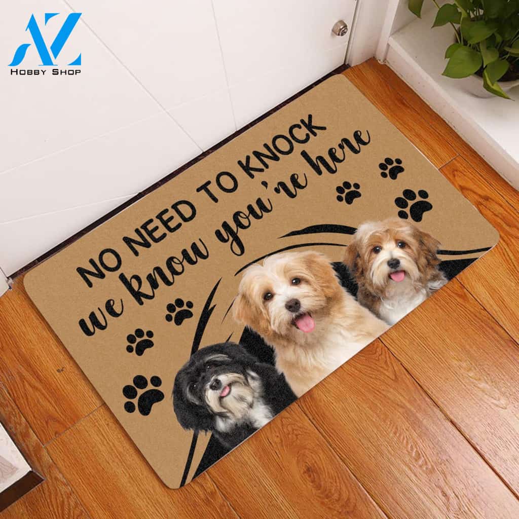 Havanese No Need To Knock - Dog Doormat | Welcome Mat | House Warming Gift