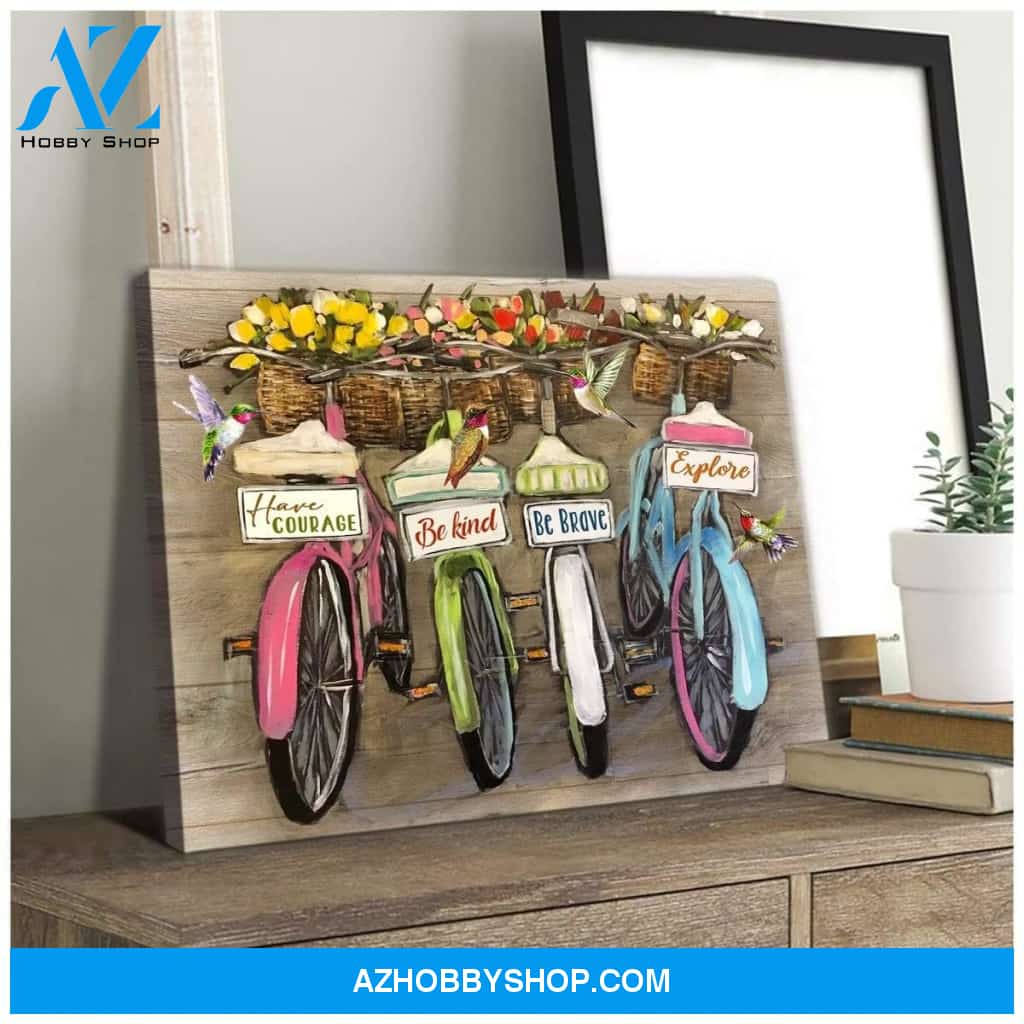 Have Courage Hummingbird Wall Art Canvas