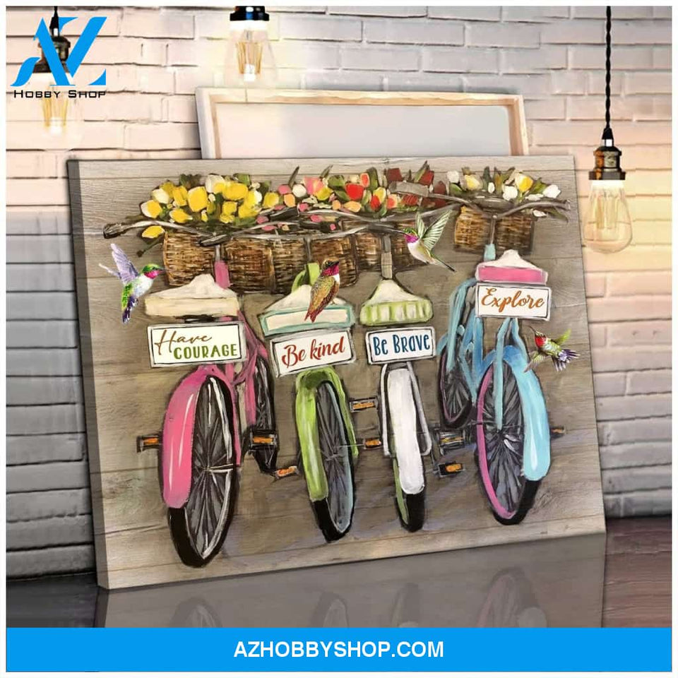 Have Courage Hummingbird Wall Art Canvas