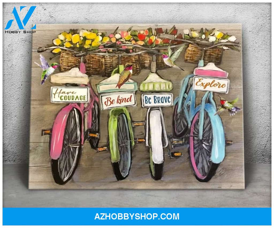 Have Courage Hummingbird Wall Art Canvas