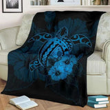Hawaii Hibiscus Harold Turtle Traffic Blue CLH2612199F Blanket
