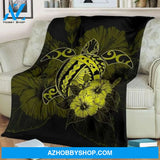 Hawaii Hibiscus Harold Turtle Yellow CLH2612200F Blanket