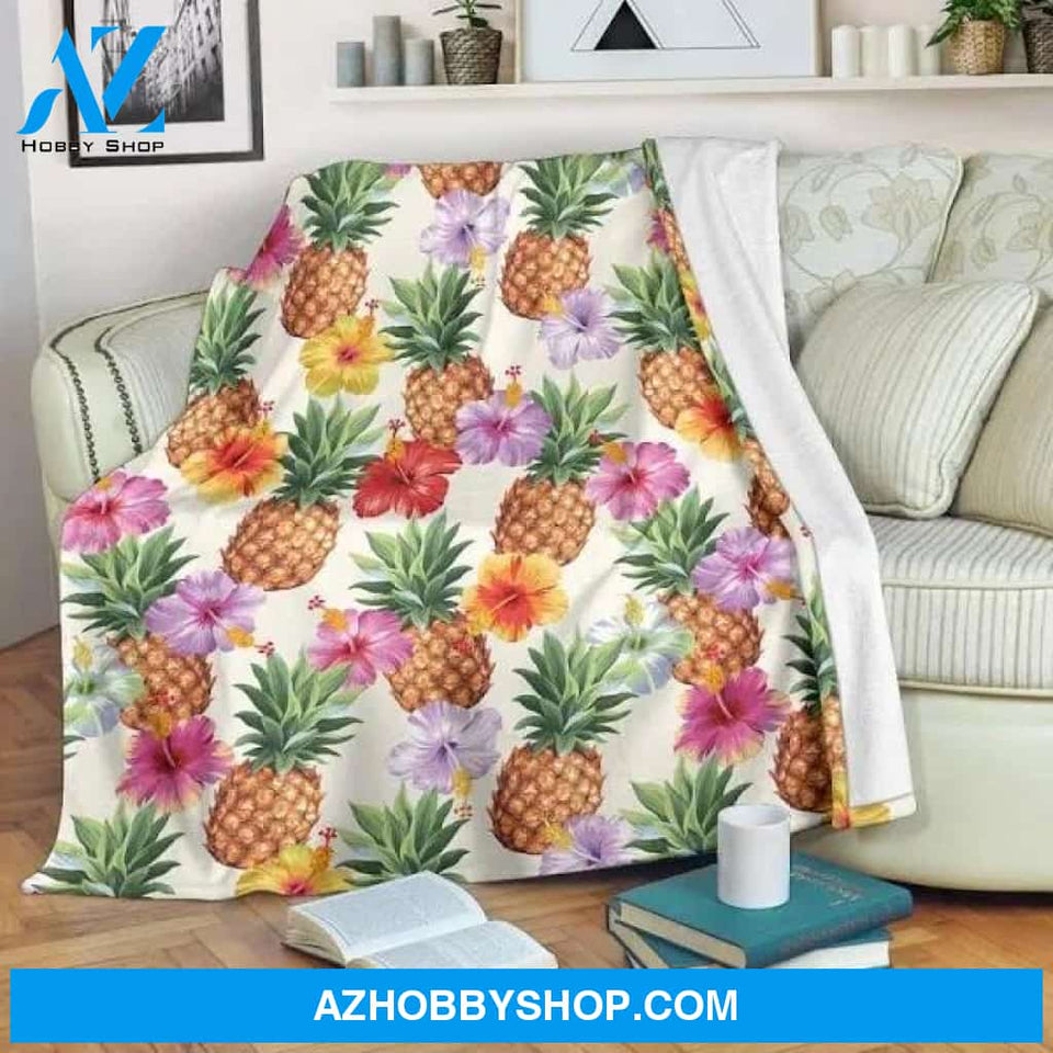 Hawaii Hibiscus Pineapple CLH0111326F Blanket