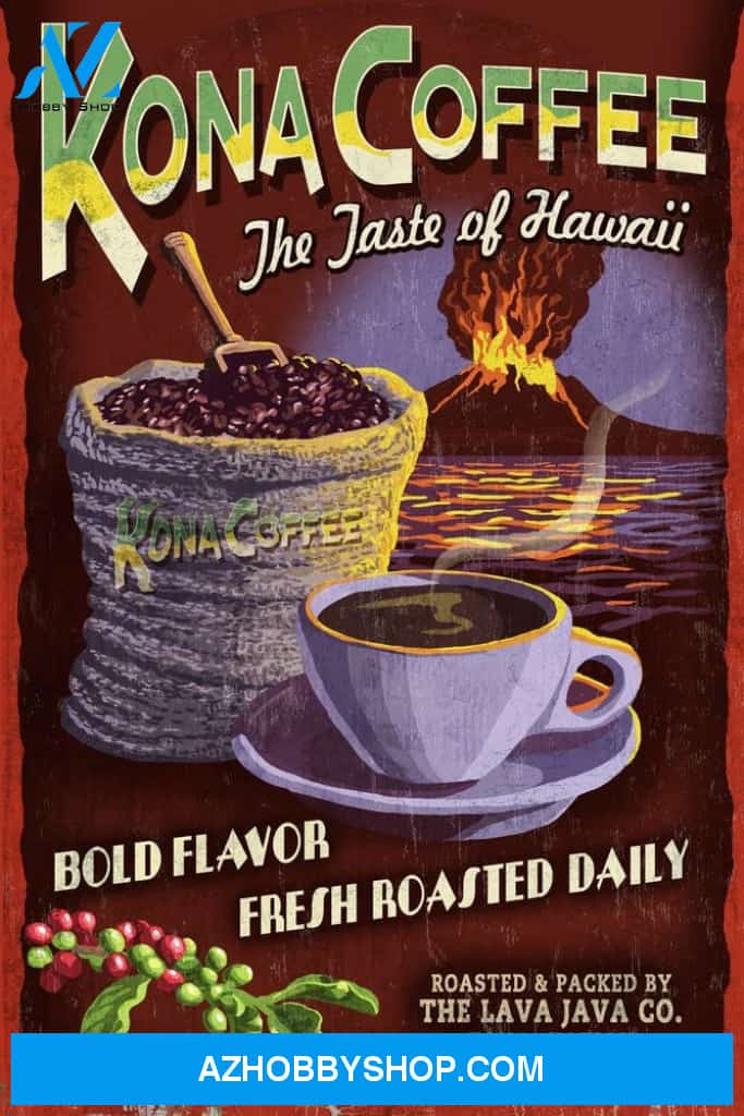Hawaii Kona Coffee Vintage Sign 