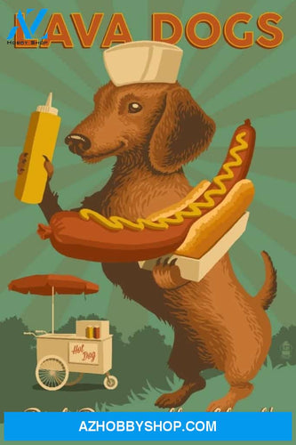 Hawaii Lava Hot Dogs Best Dogs On The Island Dachshund Retro Hotdog Ad