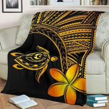 Hawaii Turtle Plumeria Yellow CLH2612219F Blanket