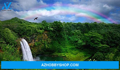 Hawaii Waterfall In Kauai With Rainbow Photography