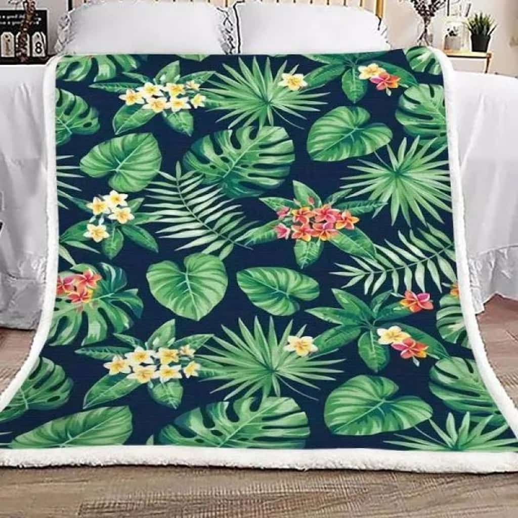 Hawaiian Tropical Leaves VD0711114F Blanket
