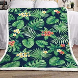 Hawaiian Tropical Leaves VD0711114F Blanket