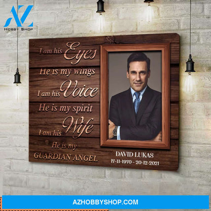 He Is My Guardian Angel Upload Photo Personalized Canvas