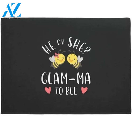 He Or She Gramma To Bee Funny Quotes Present Doormat Welcome Mat House Warming Gift Home Decor Funny Doormat Gift Idea