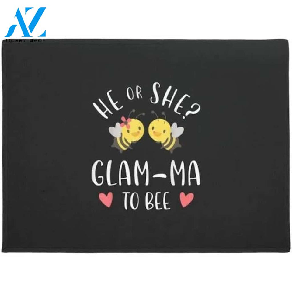 He Or She Gramma To Bee Funny Quotes Present Doormat Welcome Mat House Warming Gift Home Decor Funny Doormat Gift Idea
