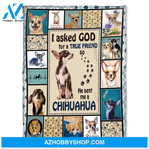 He Sent Me A Chihuahua, Fleece Blanket.Gift For People Family Home Decor Bedding Couch Sofa Soft and Comfy Cozy