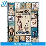 He Sent Me A Chihuahua, Fleece Blanket.Gift For People Family Home Decor Bedding Couch Sofa Soft and Comfy Cozy