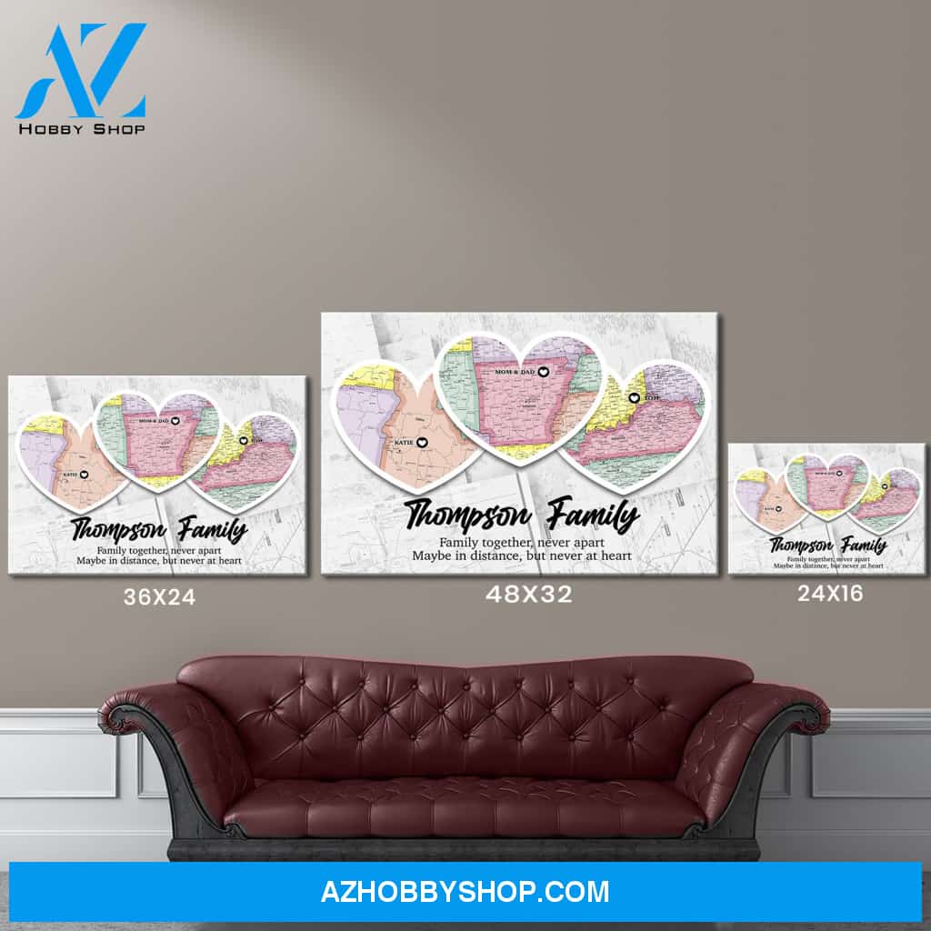 Heart Maps Premium Canvas